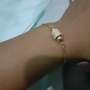Gelang Serut Bulat Titanium Anti Karat Murah Perhiasan Lapis Emas 24k Anti Luntur Wanita Fashion Jewelry Gelang Rantai Murah