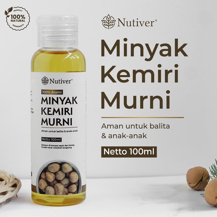 Gambar NUTIVER Minyak Kemiri Murni 100% Asli Penumbuh Rambut Anti Rontok Penebal Rambut Alami 100Ml dari NUTIVER.ID Kota Tangerang Selatan Tokopedia