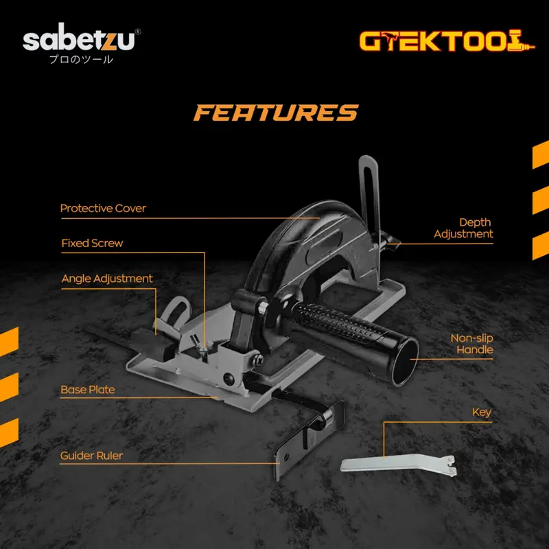 Sabetzu Stand Dudukan Gerinda Tangan 4" 5" Adaptor Mesin Gurinda ke Circular Saw Holder Potong Kayu 2