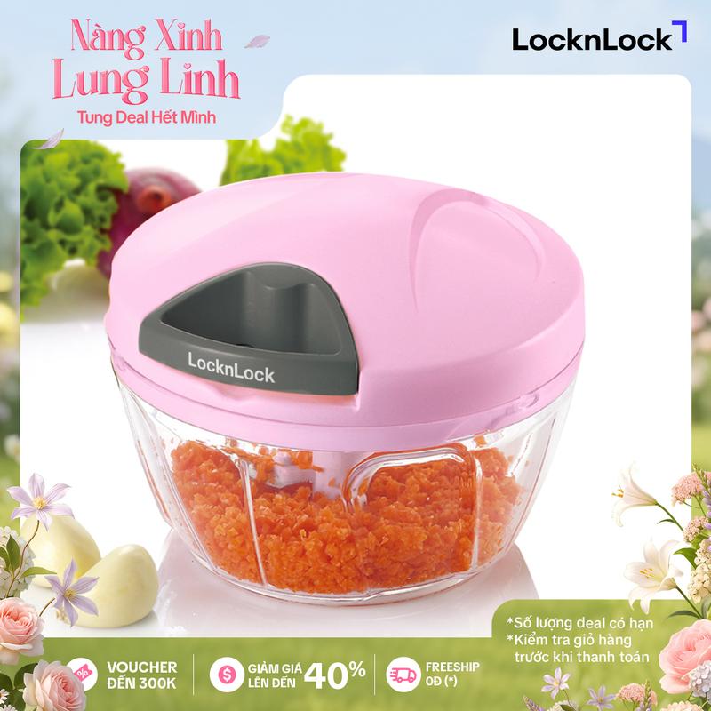 Dụng cụ băm rau củ LocknLock, Size S, 400ml - Màu Pink - CKS308PIK