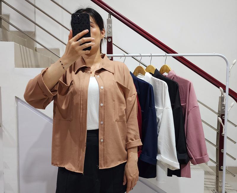Product Introduction of Baju Kemeja Oversize Sakila Atasan Wanita Hijab Muslimah Casual Shakila,Top,Dewasa Cod 11