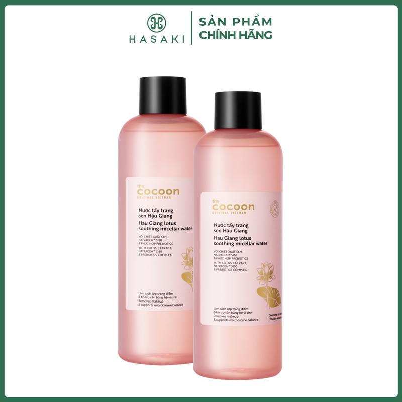Combo 2 Nước Tẩy Trang Cocoon Sen Hậu Giang Cho Da Rất Nhạy Cảm 500ml | HASAKI BEAUTY