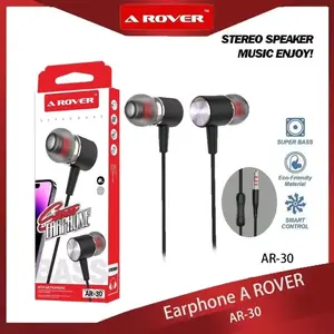 Arover AR-30 Headset Stereo Speaker Super Bass Eco-Friendly Material Smart Control Earphone A ROVER AR-30 Kabel Data