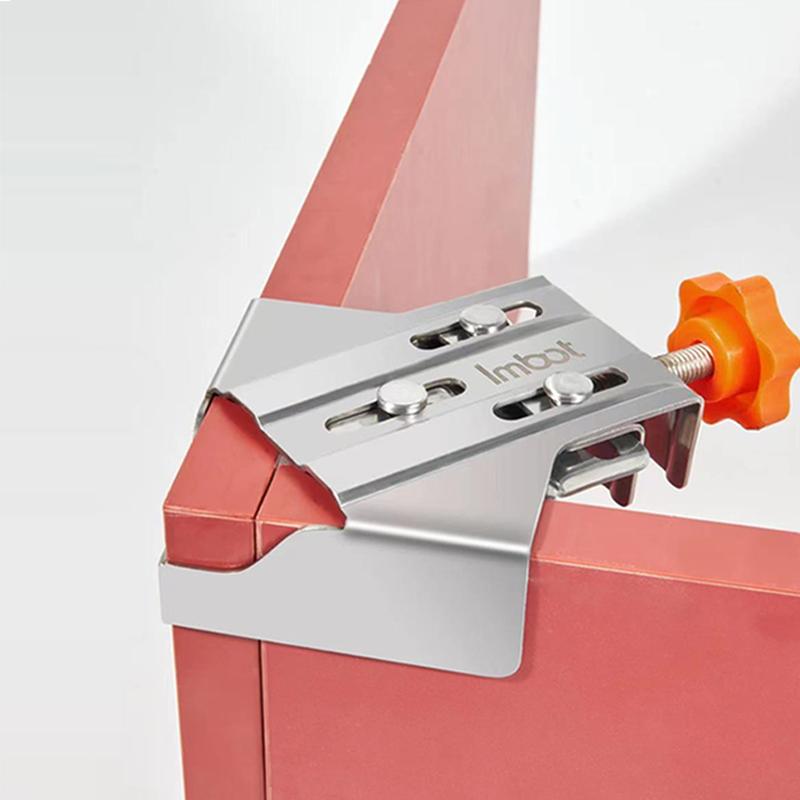IMBOT，Angle Clamp Stainless Steel Adjustable 90 Degree Right Angle Woodworking Clamp, Durable Rust, Flexible Fixing Clamp, Time-Saving and Efficient, Accurate Assembly 1
