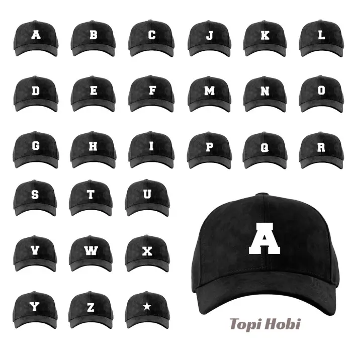 Topi Baseball pria wanita Caps Huruf Inisial A-Z || Premium Quality