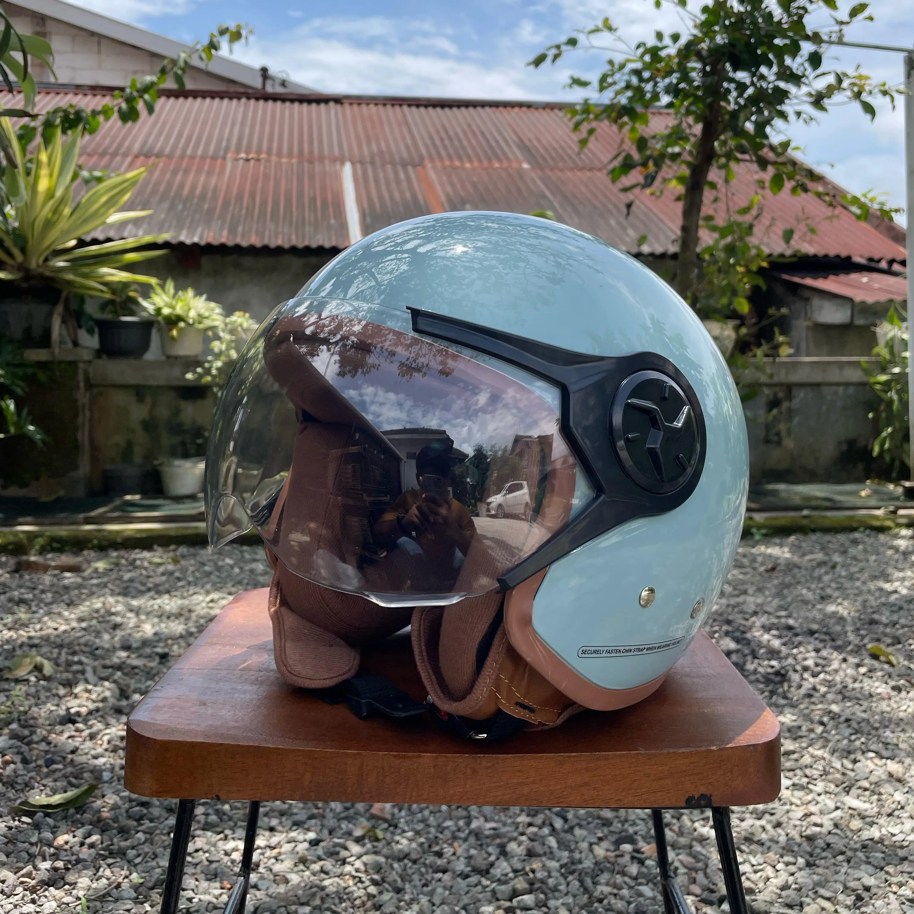 Helm Bogo Hijab Half Face SNI Dewasa Pria Wanita - Ukuran M/L Terbaru Termurah 2025 Motorcycle