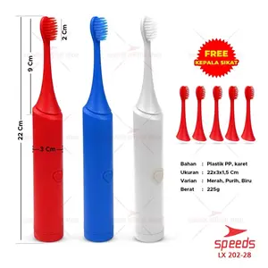 SPEEDS Sikat Gigi Elektrik Tooth Brush Electric Mini Portable Traveling Sikat Gigi Vibration 202-28
