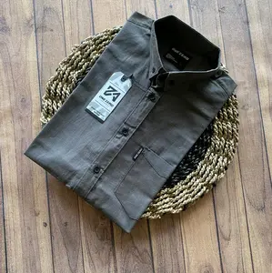 kemeje polos pria bahan katun sigaret kualitas distro Casual Formal Nyaman Kain Tebal