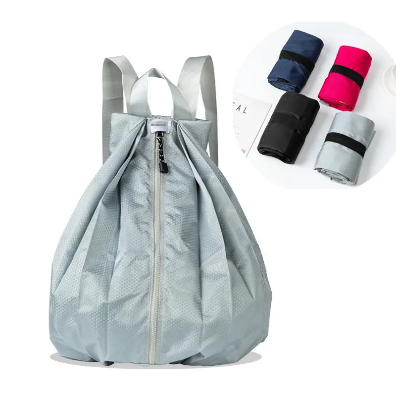 Outdoor Shoulder Bag Waterproof Sports Backpack Folding Portable Travel Bag Nylon Folding Bag Series Portable Shopping Bag Supermarket Shopping Bag Outdoor Outing Portable Bag