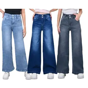 NANOSTAR JEANS STAR - Celana Jeans Wanita Kaki Lebar Skena Model Ban Dobel - SIZE 27 - 34 - DARK BLUE / GREY / SNOW / BLACK - SKENA JEANS WANITA
