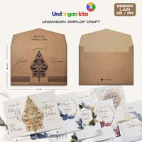 Gambar (100Pcs) Undangan Kita Undangan Amplop Craft + Jasmine Glitter Softcover Rustic Elegan Murah Undangan Pernikahan Ber Amplop - PR 01 Amp Craft, Lipat & Lem Pembeli dari Undangan Kita Kota Administrasi Jakarta Barat 1 Tokopedia