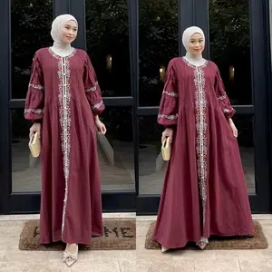 Gamis Linen Premium Bordir Asli
