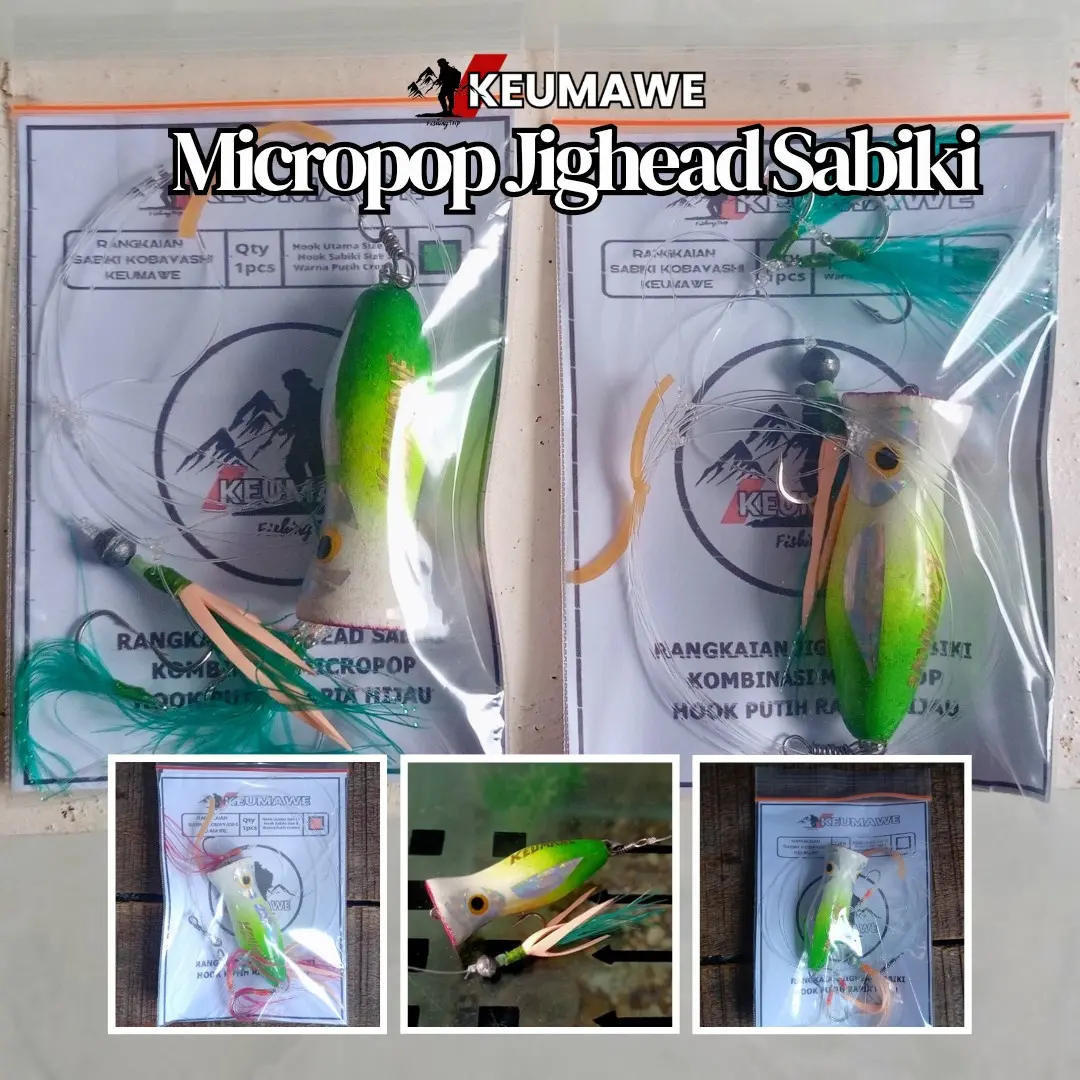 Rangakain Umpan Casting Siap Pakai Micropop Jighead Sabiki