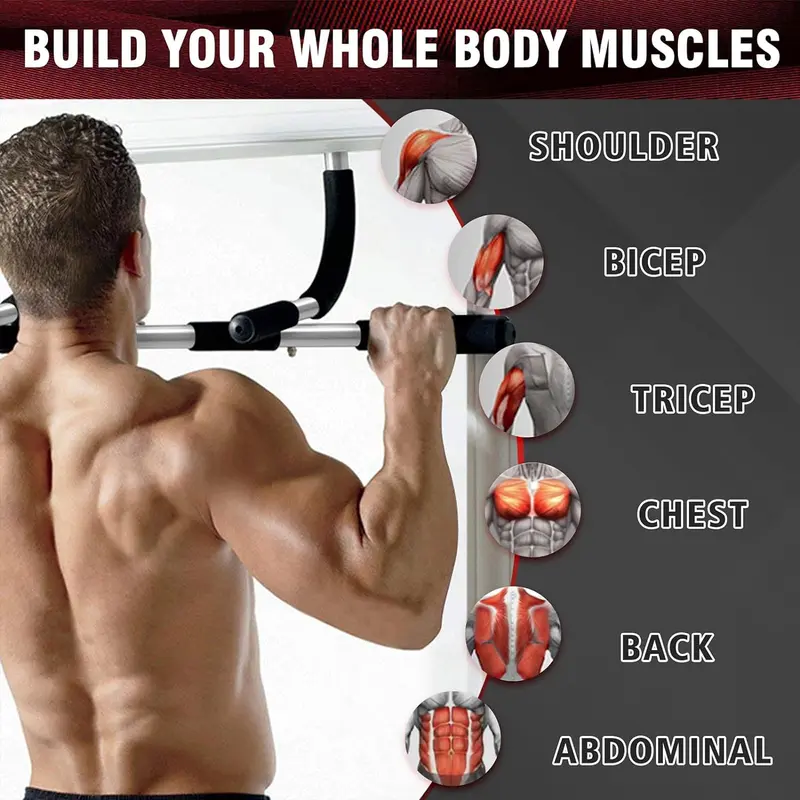 Multifunctional Pull-up Bar, Home Fitness Pull-up Bar for Push Up, Sit up and Dip, Home Gym Equipment for Men & Women 2