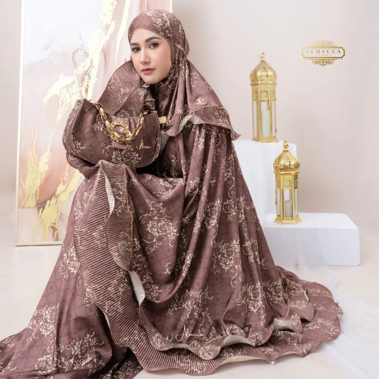 ALMECCA - Mukena Dewasa Mewah  3in1 Premium Silk Zanira Series Almecca