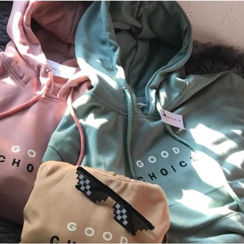 JAKET SWEATER HOODIE JUMPER GOOD CHOICE X MENYALA PRIA WANITA COUPLE ANAK OVERSIZE JUMBO M-XXL 0