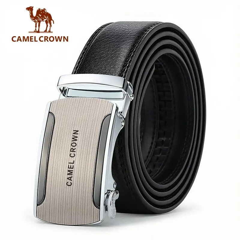 CAMEL CROWN Thắt lưng nam khóa tự động bằng da bò thật, dây đeo thường ngày DF193162 01 1/DF193167 01 1/DF193408 07 1/DF193408 10 1/DF193408 27 1