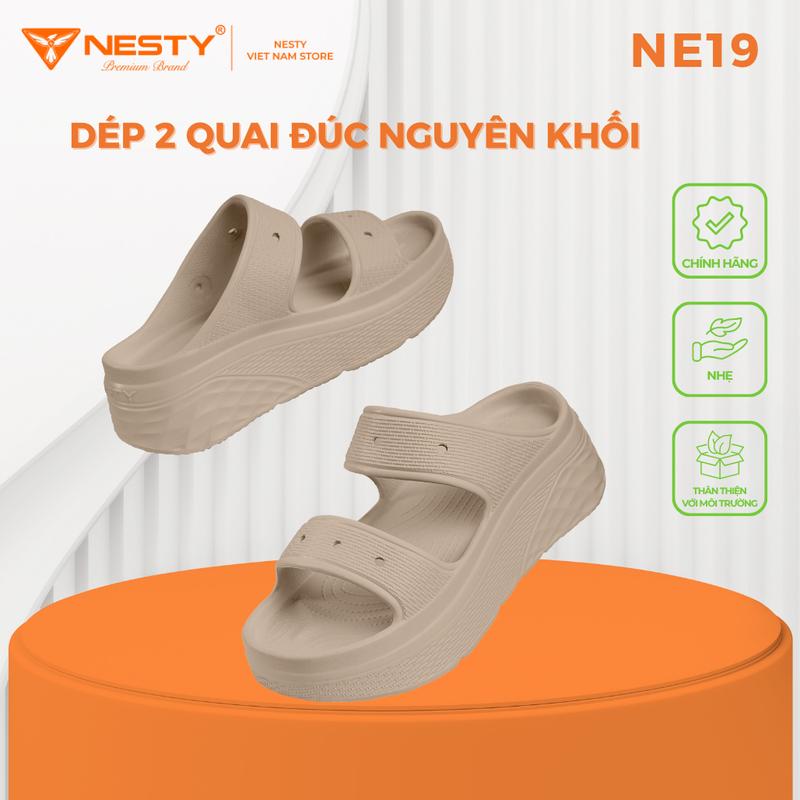 NE19 ( tặng 12 sticker ) Dép Hai Quai Đế Cao NESTY NE19 – Đúc Nguyên Khối, Êm Chân, Cực Chất
