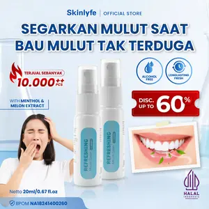Skinlyfe Bundling Spray Penghilang Bau Mulut Parfum Mulut Mouthspray Sugar Free Pemutih Gigi Kuning Penyegar Mulut Oral Spray BPOM Gusi Menthol Pewangi