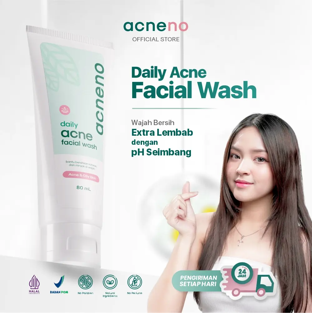 [FLASH SALE] Sabun Wajah Acneno - isi 80g | Facial Wash Berjerawat Dengan Salycilic Acid Membantu Membersihkan Wajah & Komedo