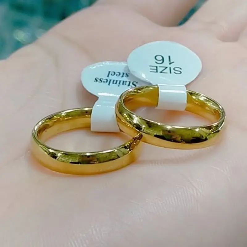 ( COD ) Cincin couple titanium gold (harga 2 pcs cincin) 1