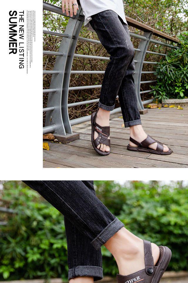 Product Introduction of Sandal getah lelaki, baru, lembut, tidak licin, kalis air, mewah, tahan haus, riadah di tempat kerja, kasut memandu, Penggunaan dua kali 15