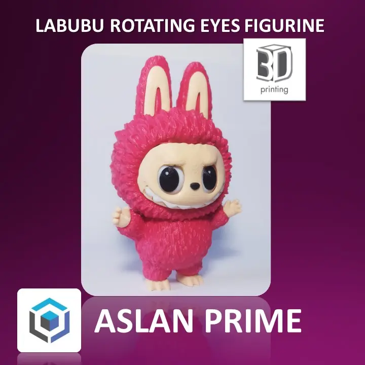 LABUBU ROTATING EYES FIGURINE 3D Print Action Figure Figur Mainan ...