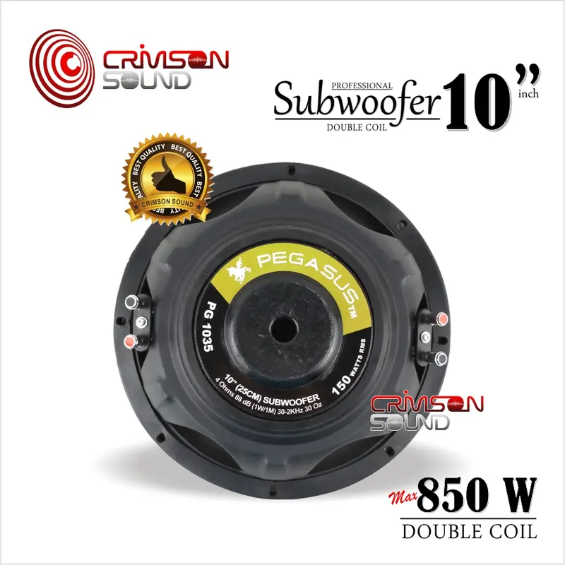 SPEAKER SUBWOOFER 10 INCH PEGASUS PG - 1035 Coil 3