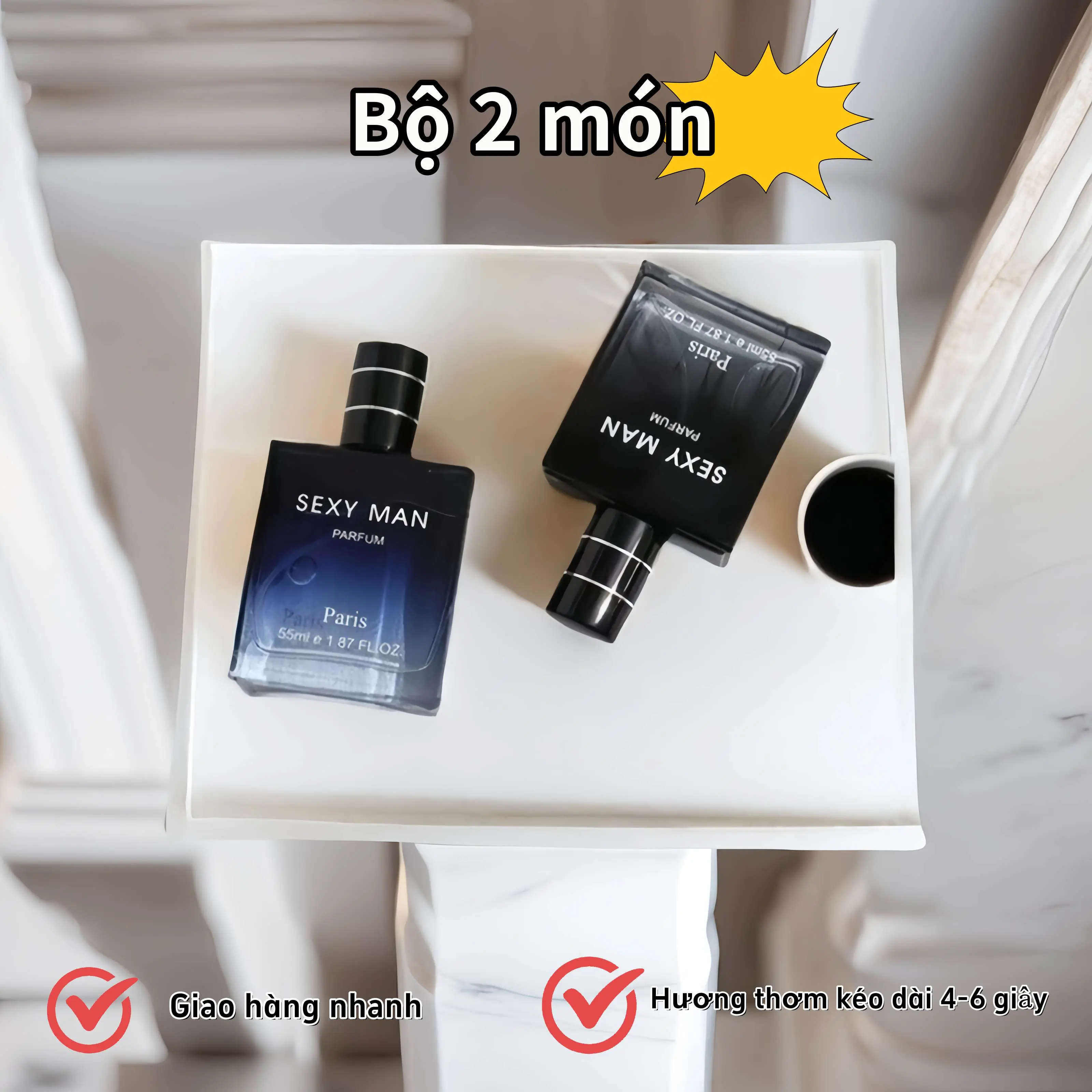 Bộ 2 chai nước hoa nam gợi cảm chai bia nước hoa mỹ phẩm xịt thơm Perfume