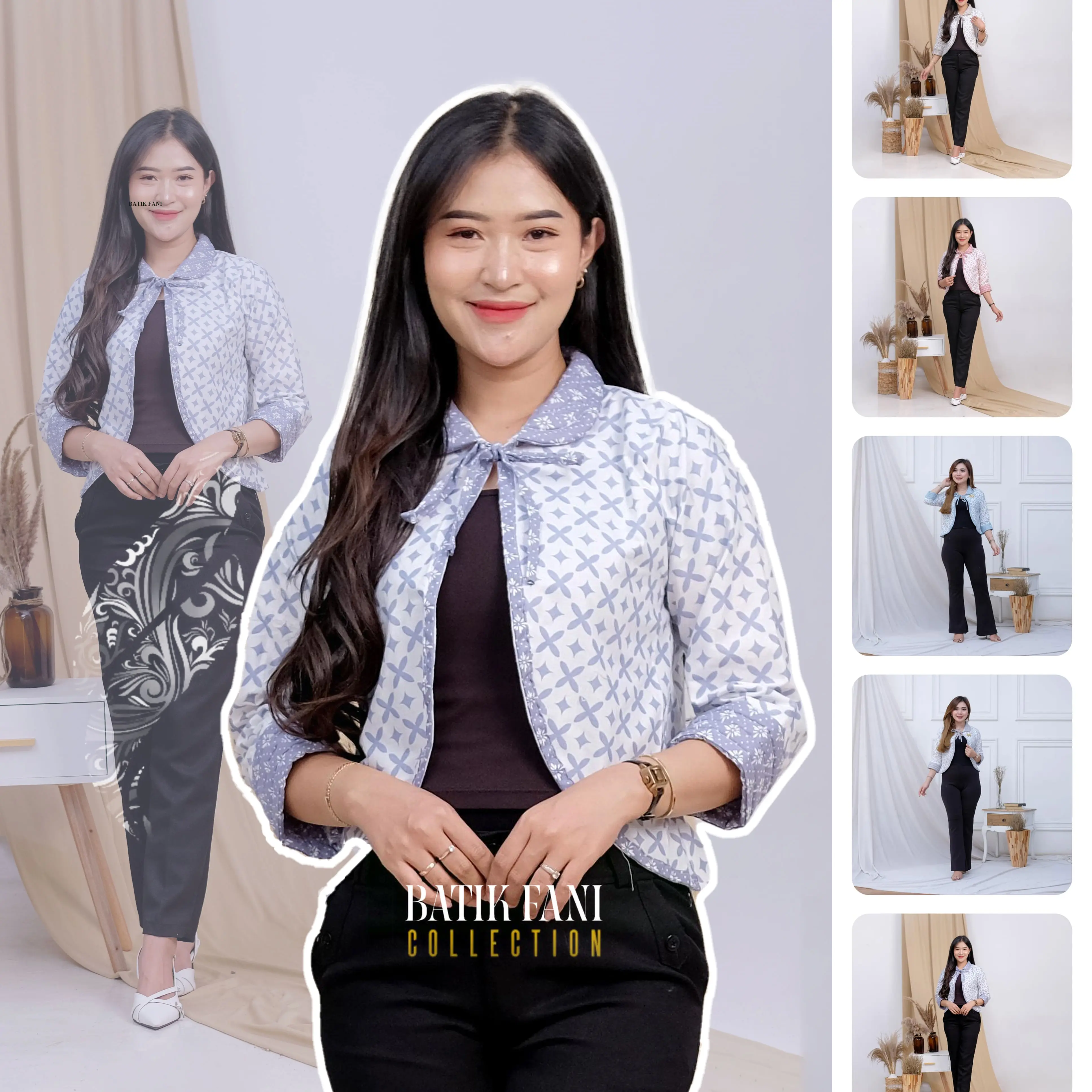 Bonita Outer Batik Wanita / Cardigan Modern Istimewa 2024 Crop Kantor Atasan Blazer Formal Cassual Terlaris