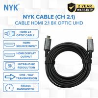 Gambar [ANTI-DELAY] NYK CABLE (CH 2.1) HDMI 2.1 8K OPTIC UHD - Active Optical Cable 20 Meter NON COD - HDMI 2.1 FIBER OPTIC 30M dari NYK Indonesia Kota Administrasi Jakarta Pusat 1 Tokopedia