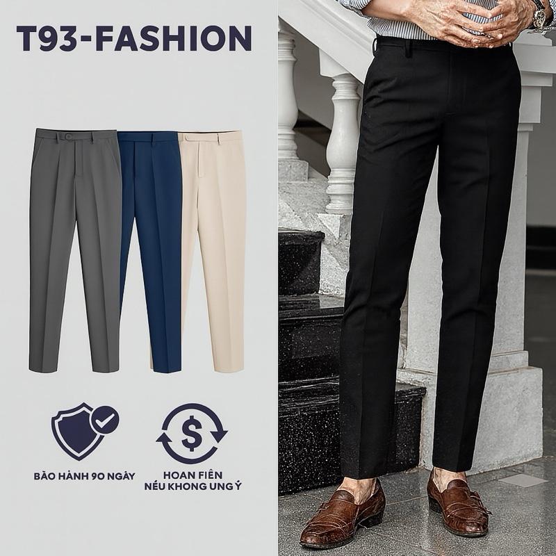 T93-Fashion Quần tây nam T93-Fashion chất vải tăm lỳ co giãn chống nhăn màu sắc đa dạng form ống đứng phong cách Hàn Quốc thoải mái tự tin cho mọi dịp