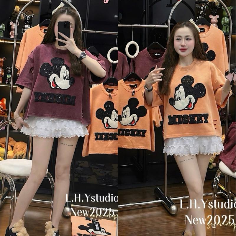 [LHY] Áo Phông Phun Mốc Micky Màu Đỏ Phom Ngắn Fresize 40-70kg - TikTok ...