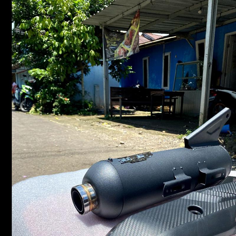 Knalpot Standar Racing Original GOLD EXHAUST Full Aksesoris Tameng Air Blade Gen 2 Bass Adem untuk Motor Vario, Beat, Nmax, Aerox, PCX Motorcycle Motorcycle shijiro Kamera 6