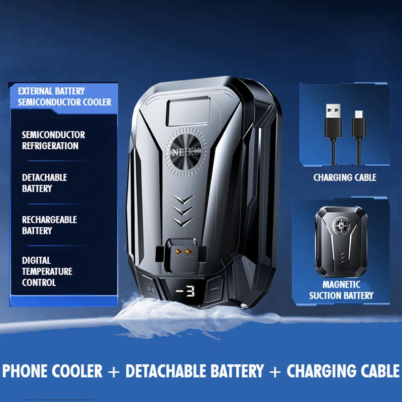 Product Introduction of NEIKU NK50 FAN COOLER SEMICONDUCTOR PELTIER WITH BATTERY 1500MAH PORTABLE RECHARGEABLE PHONE COOER Kipas Angin 3