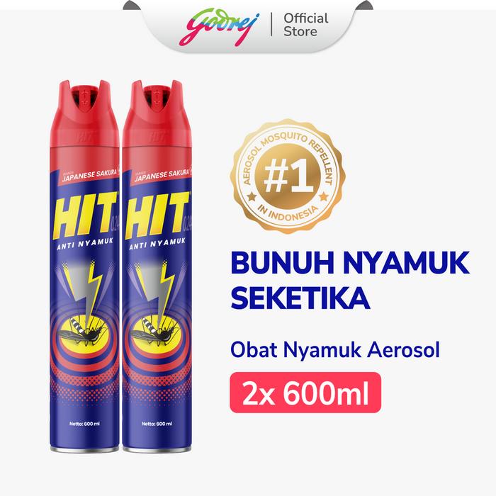 Gambar HIT Aerosol Multipack Japanese Sakura Obat Nyamuk - 600ml dari godrejindonesia Kota Administrasi Jakarta Utara Tokopedia
