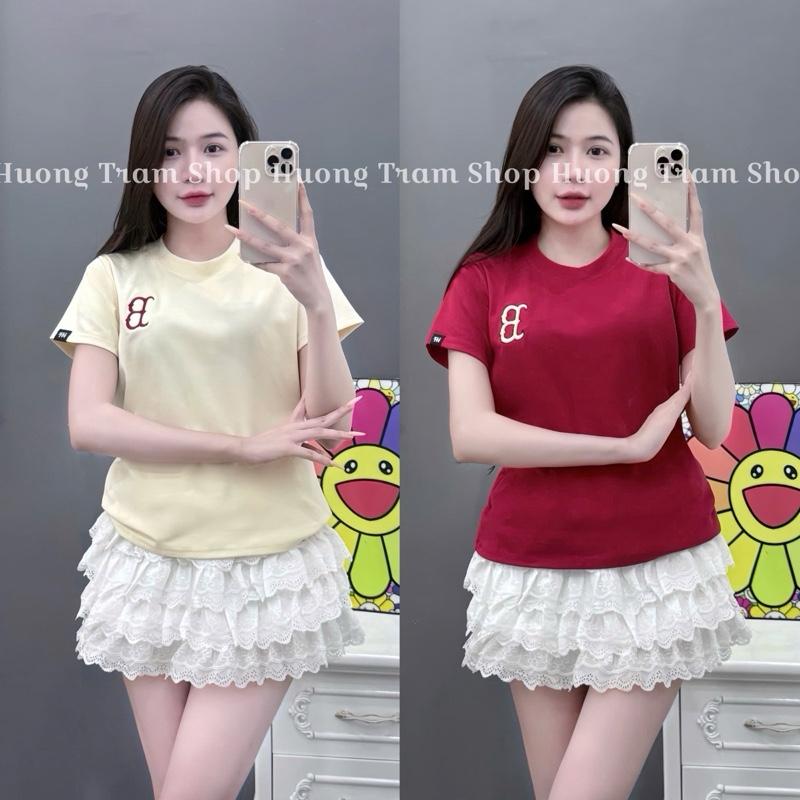 Deal mở bán ÁO BABYTEE THÊU CHỮ BỜ 35-55kg Áo thun nữ form vừa chất cotton borip co giãn 4 chiều mềm mát Hương Trầm Shop