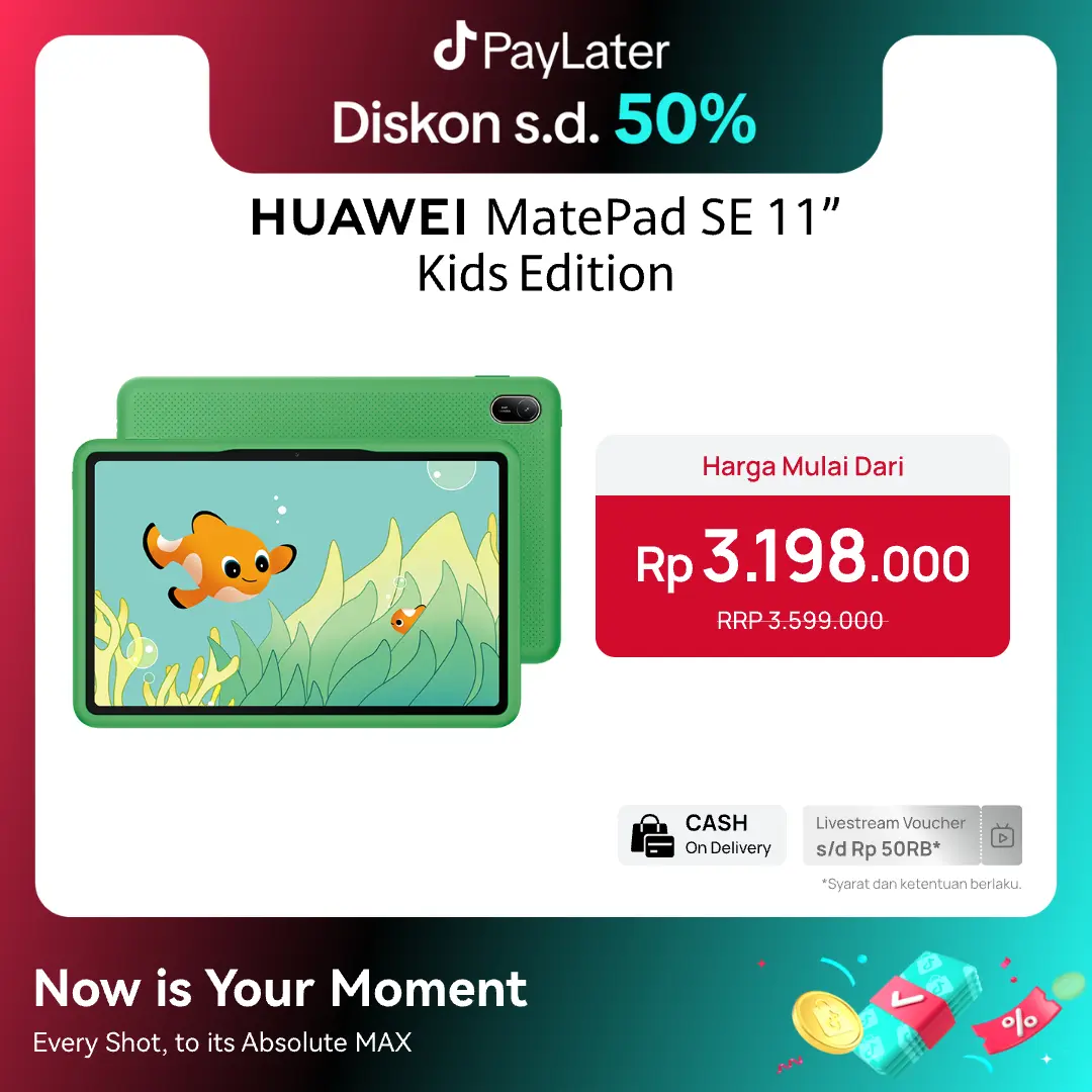 【Merdeka Sales】HUAWEI MatePad SE 11" Kids Edition Tablet | 2K Eye Comfort HUAWEI FullView Display | Kids Corner | Parental Assistant Wifi | Tablet Anak