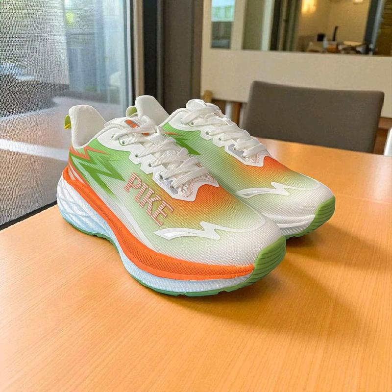 A18- GIÀY THỂ THAO NAM NỮ MÀU XANH CAM ĐẾ BÓT NÉN, CHẤT LIỆU VẢI LƯỚI THOÁNG KHÍ, MỀM NHẸ ÊM CHÂN ĐI TẬP, ĐI CHƠI, ĐI THỂ DỤC.......(A18-)