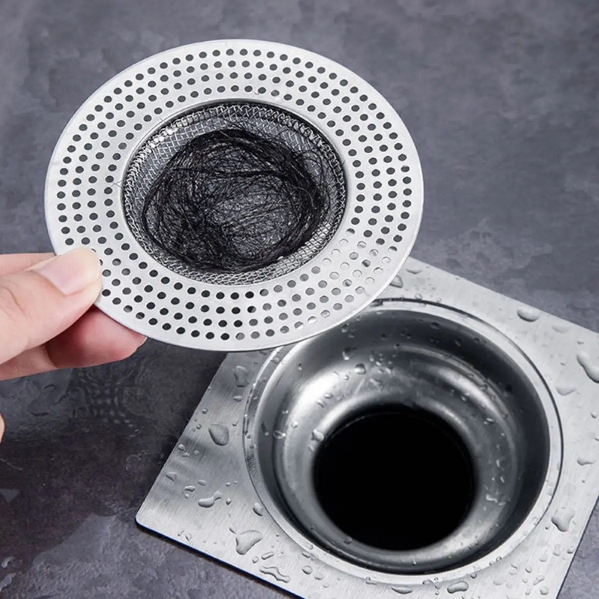 Thoát Nước Sàn Phòng Tắm Bằng Thép Không Gỉ, Bộ Lọc Chống Tắc Nghẽn, Bộ Lọc Chống Mùi Và Chống Bọ Rêu, Thích Hợp Cho Bồn Rửa Nhà Bếp Và Nhà Bếp, Chống Tắc Nghẽn Tóc, Thần Chống Tắc Nghẽn