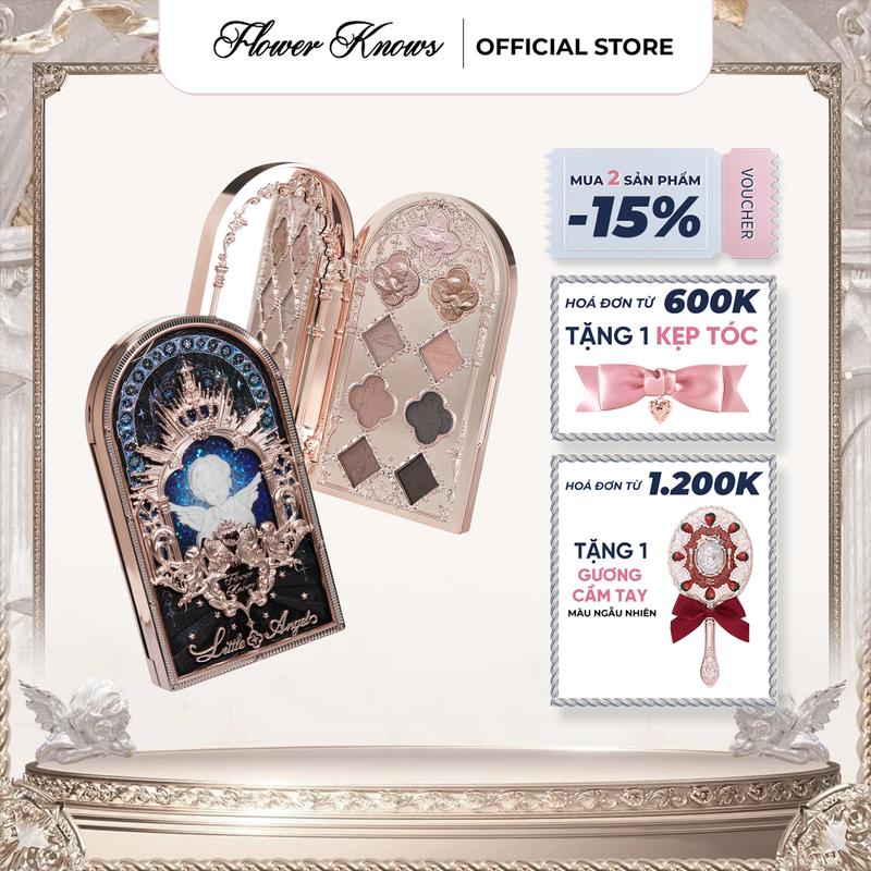Bảng Phấn Mắt Dập Nổi Flower Knows Sang Trọng Và Tinh Tế 10,5g Hai Bảng Màu Độc Đáo - Bộ Sưu Tập Thiên Thần Nhỏ