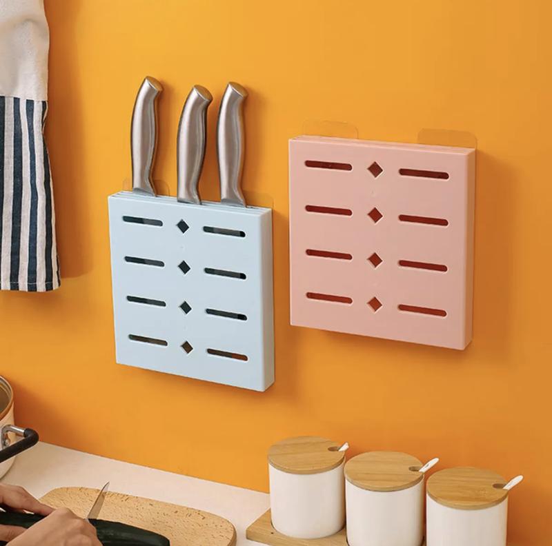 Product Introduction of [SG SELLER] Wall-Mounted Adhesive Drain Knife Rack Holder Storage Container Cutlery Organizer for Kitchen 4