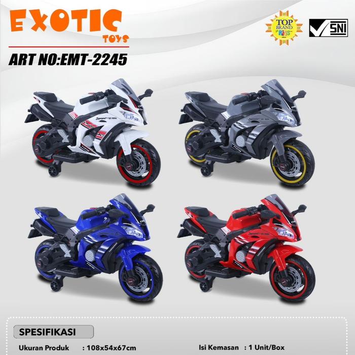 Jual GOSEND Motor Aki Anak 12V EXOTIC NINJA ZX 25R GAS TANGAN