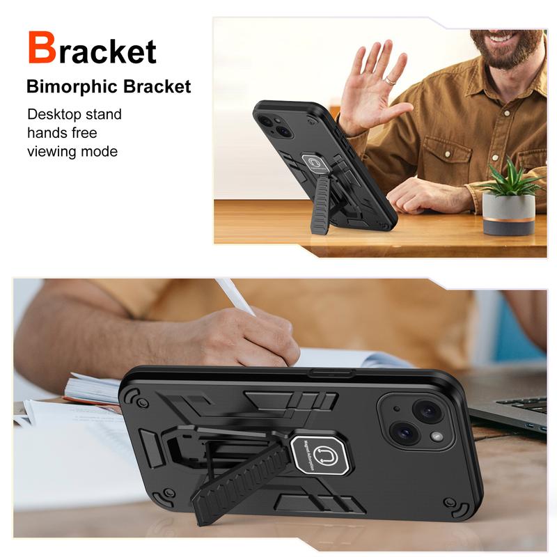 Product Introduction of Silicone Shockproof Foldable Stand Case for iPhone 7/8 Plus/X/11/12/13/14/15 Pro Max - Protective Phone Cover with Built-in Kickstand 1