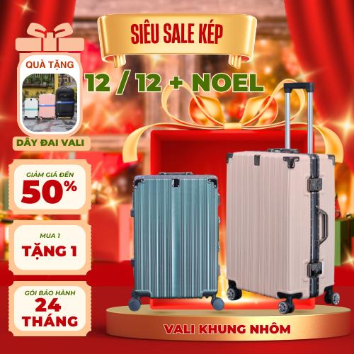 VALI KHUNG NHÔM Bone Store Có Khay Để Cốc - Khung Nhôm Chất Nhựa PC Dày Dặn - Bọc Bảo Vệ 4 Góc - BẢO HÀNH 5 NĂM