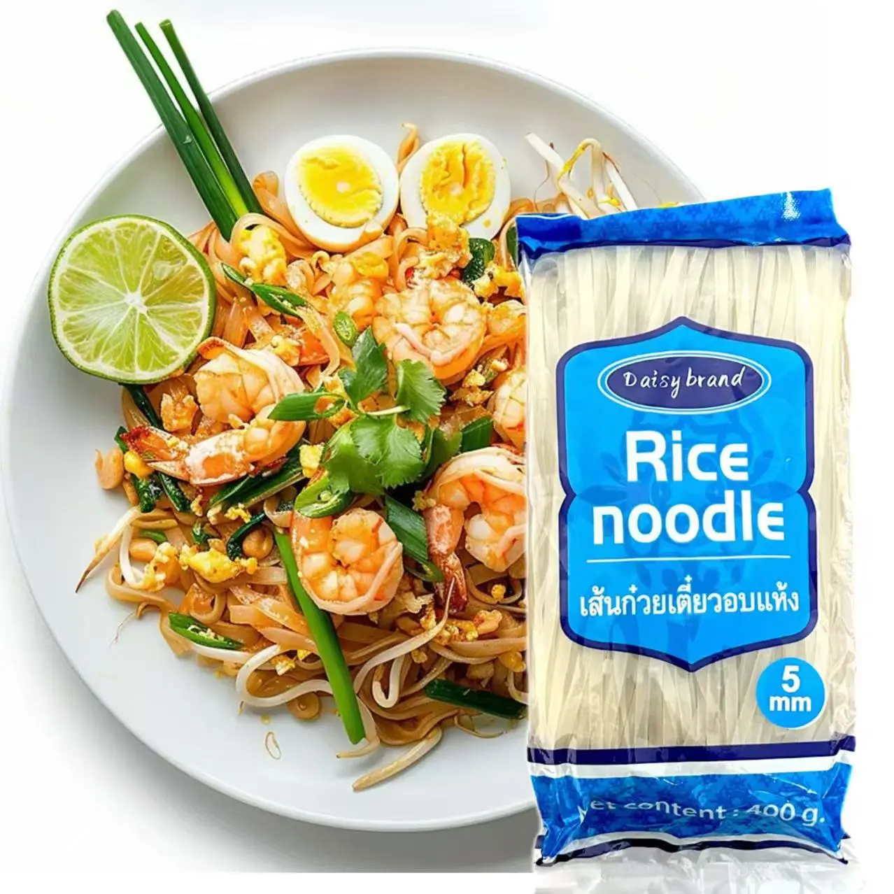 Thai Hofan/ Pad Thai rice noodles/Rice Stick - 5mm/ 10mm - 400g