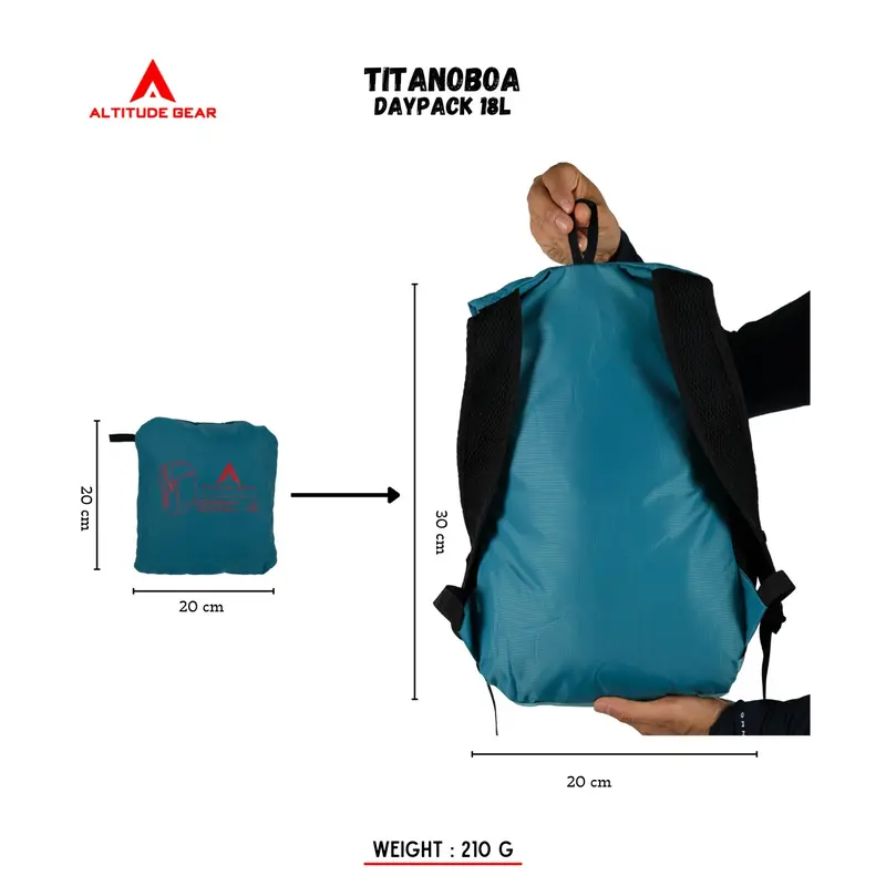 Altitude Gear Titanoboa 18L Tas Summit Ransel Lipat Multifungsi Portable Ultralight 1