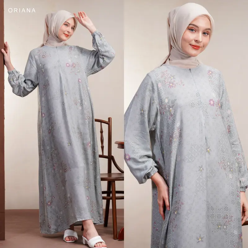Oriana Homewear Daster Panjang Busui Danita Briana I Daster Gamis Adem Hijab Friendly 3