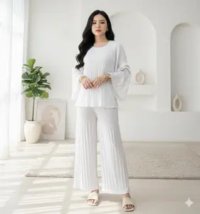 SEORIN SET PLISKET CASUAL WANITA / SETELAN WANITA KOREAN LOOK FULL PLISKET / SETELAN DAILY CELANA PANJANG TANGAN LENGGAN BALON