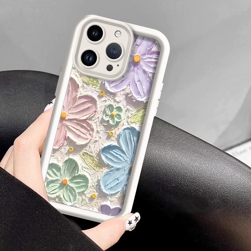Casing Floral Colour For IPhone Oppo Vivo Infinix Samsung Realme Redmi Softcase Case JTK0201 2